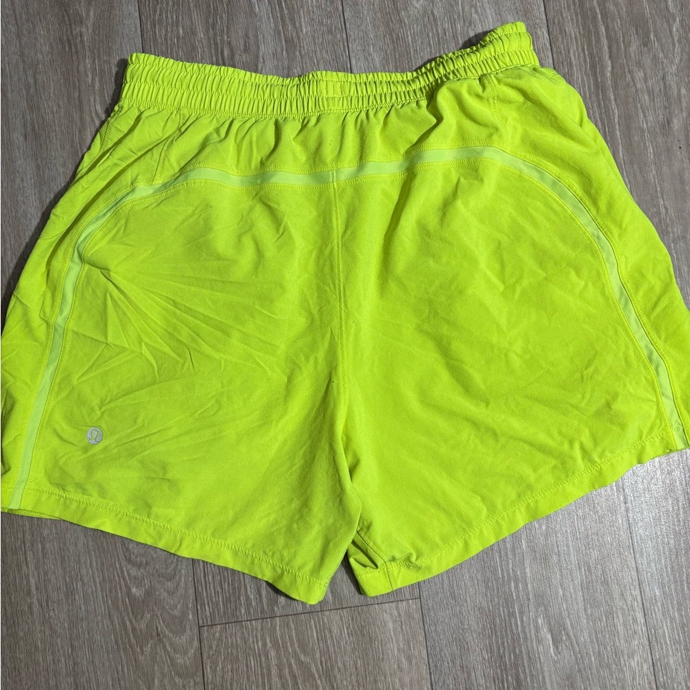 lululemon athletica Men's Bright Lime Shorts - Picture 2 of 9
